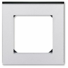 Рамка 1п ABB2CHH015010A6070 Levit, серебро/дымчатый черный