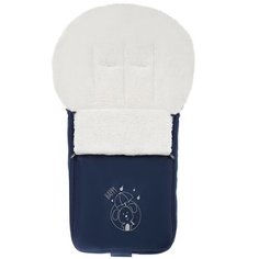 Конверт-мешок Nuovita Islanda Bianco меховой 90 см темно-синий