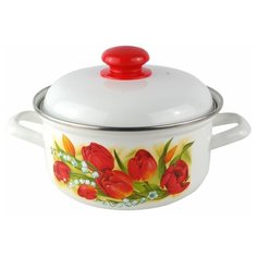 Кастрюля Лысьвенские эмали С-1510АП2/4, 2 л, ласковый май