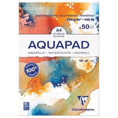 Альбом для акварели Clairefontaine Goldline Aqua 29.7 х 21 см (A4), 300 г/м², 50 л.