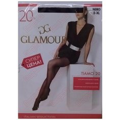 Колготки Glamour Tiamo, 20 den, размер 5-XL, nero (черный)