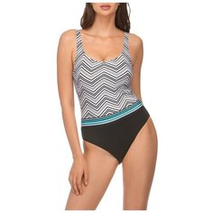 Слитный купальник CHARMANTE, размер 44C, черный мультиколор