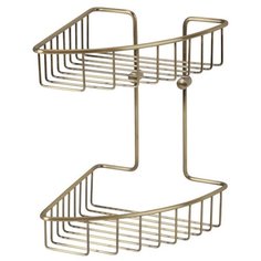Полка металлическая угловая двойная Veragio BASKET VR.GFT-9034.BR