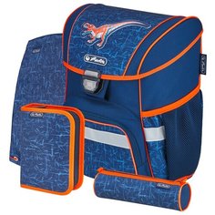 Herlitz Ранец Loop Plus Dinomania с наполнением, синий