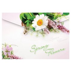 Berlingo Папка-конверт на кнопке Spring Flowers А4 180мкм 48 шт Рисунок