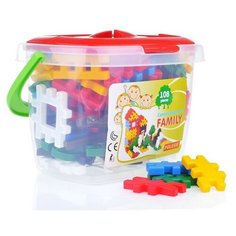 Конструктор "Семья" (108 элем. в ведёрке) Полесье