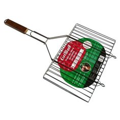 Решетка-гриль плоская для мяса 600 г. Удобные ушки для мангала. 212 Grillkoff