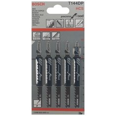 Пилка для лобзика Precision for Wood T144DP HCS 5 шт Bosch (2608633A35)