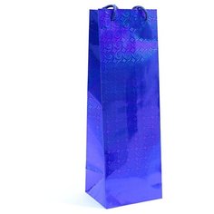 Пакет подарочный под бутылку Голография 12x36x10см 12шт/уп в ассортим 42065 Veld Co