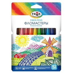 Набор фломастеров Гамма Классические, 12 цветов, 180319_11 2 шт. Gamma