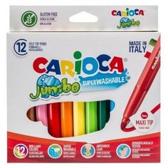 Фломастеры 12цв.,Jumbo,картон упаков,Carioca,40569