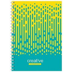 Тетрадь общая А4 60л клетка,греб,мел.обл.желто-голубой узор 60-5875 4 шт. Проф Пресс