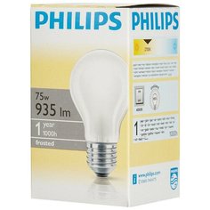 Электрическая лампа Philips стандартная/матовая 75W E27 FR/A55 (10/120) 6 шт.
