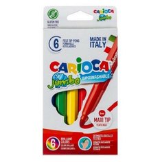 Фломастеры 6цв.,Jumbo,картон упаков,Carioca,40568 2 шт.