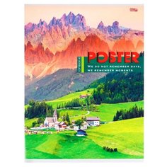 Тетрадь общая А4 80л клетка,скрепка,мел.обл.А4 зеленый ЛУГ 80-8104 4 шт. Проф Пресс