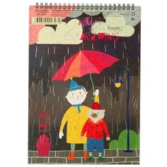 Альбом для рисования Kroyter А4 40л, 207х297мм, спираль Друзья 07972 4 шт. Кройтер