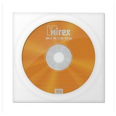 Носители информации DVD+R, 16x, Mirex, конверт/1, UL130013A1C 6 шт.