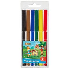 Фломастеры №1 School Шустрики 6 цв 9 шт.