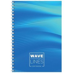 Тетрадь общая А4 60л клетка,гребень,мел.обл.синие ВОЛНЫ-1,60-5085 4 шт. Проф Пресс