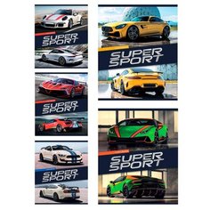 Тетрадь общая А5 40л,клетка,скреп,обл.карт. СУПЕРМАШИНЫ-3, 40-1024 14 шт. Проф Пресс