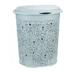 Корзина для белья кружево 50л М 2603 морская волна Idea (М Пластика)