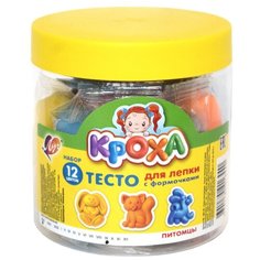 Тесто для лепки с формочками 12 цветов Питомцы, 30С 1901-08 2 шт. Луч