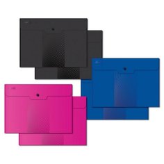 Папка-конверт на кнопке А4, 180мкм, Attache Digital ассорти, 6 шт.уп