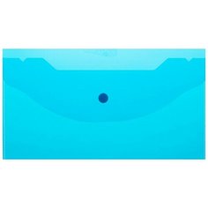 Папка-конверт на кнопке А6 135x250мм,Attache 180мкм, синий, 10шт.уп 2 шт.