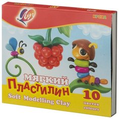 Пластилин Луч Кроха 10цв 165гр со стеком 4 шт.