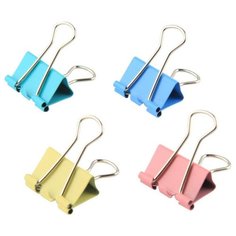 Зажим для бумаг 51мм 12шт/уп Attache Economy, цветные, в карт.коробке 2 шт.