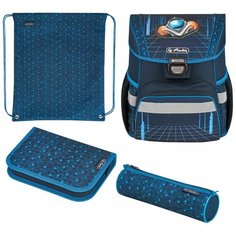 Ранец LOOP PLUS Space Car, с наполнением, 50032501 Herlitz