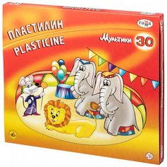 Пластилин Гамма Мультики, 30 цветов, 600г, со стеком,210119_04 2 шт. Gamma