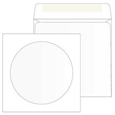 Конверты Белый CD декстрин 125х125 окно d100мм 25шт/уп/4573 4 шт. Packpost