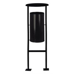 Урна д/улицы 24л металл, черная Титан УК-1