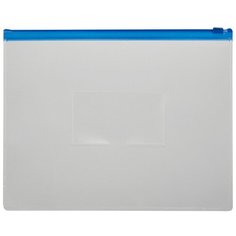 Папка-конверт на молнии 228х335 синий 7 шт. Attache