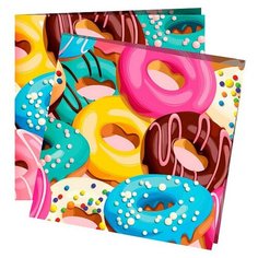 Салфетки одноразовые 24х24 Пончики 12шт/уп арт.6058319 4 шт. Патибум