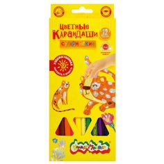 Карандаши цветные 12 цв. Каляка-Маляка Премиум утолщ.трехгран, КМКМ12 2 шт.