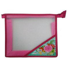 Папка для тетрадей цветы С бабочками А5 на молнии с уголком пластик,ПТ-2945 4 шт. Проф Пресс