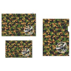 Набор папок №1School Military3шт/уп(уголок А4, конверт зип-лок А4 и А5) 2 шт.