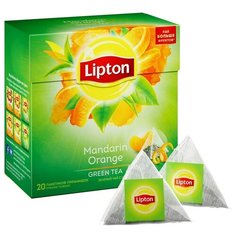 Чай Lipton Green Mandarine Orange зелен. пирамидки 20пак/пач 2 шт.