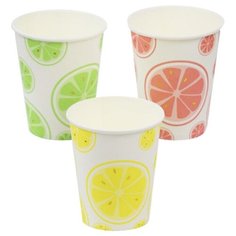 Стакан бумажный Фрукты ассорти 250мл 6шт/уп 6065485 3 шт. Патибум