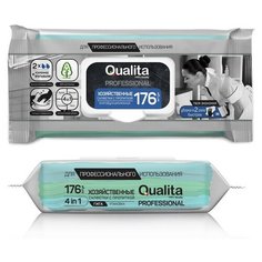 Салфетки хозяйственные QUALITA влажные 190х190мм 176 шт/уп 2 шт.