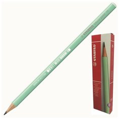 Карандаш чернографитный STABILO Schwan Pastel 421 HB кругл.,б/ласт,зеленый 6 шт.