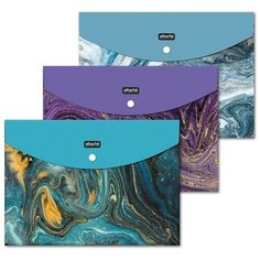 Папка-конверт на кнопке А4 Attache Selection Fluid, 6шт/уп, в ассортименте