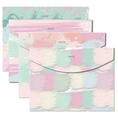 Папка-конверт на кнопке А4 Attache Selection Pastel, 4шт/уп, в ассортименте