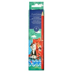 Карандаши цветные 6 цв. FUNCOLOR пластиковые, 30-0065-1 5 шт. Bruno Visconti