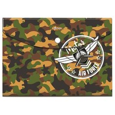 Папка-конверт на кнопке А5 №1School Military, 92832 5 шт.