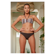 Купальник LORA GRIG, размер 46, капучино/полоска