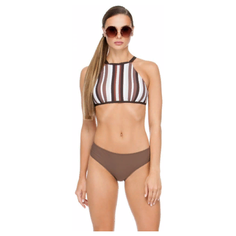 Купальник LORA GRIG, размер 44, капучино/полоска