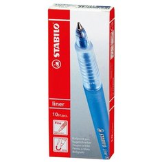 STABILO Набор шариковых ручек Liner Pastel 808 F, 0.7 мм, 10 шт, cиний цвет чернил